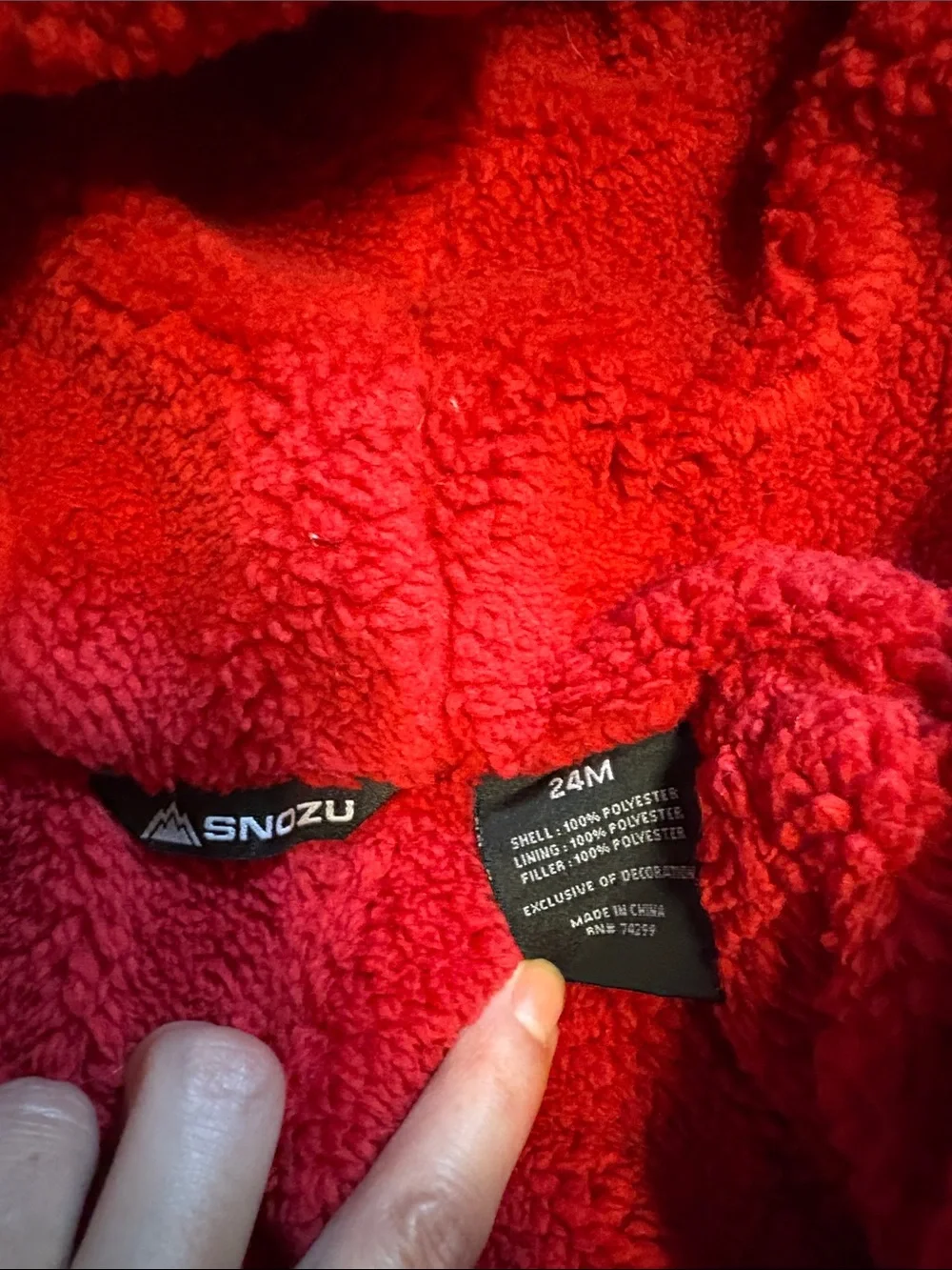 Snozu Black Quilted Hooded Sleep Sack with Red Trim
